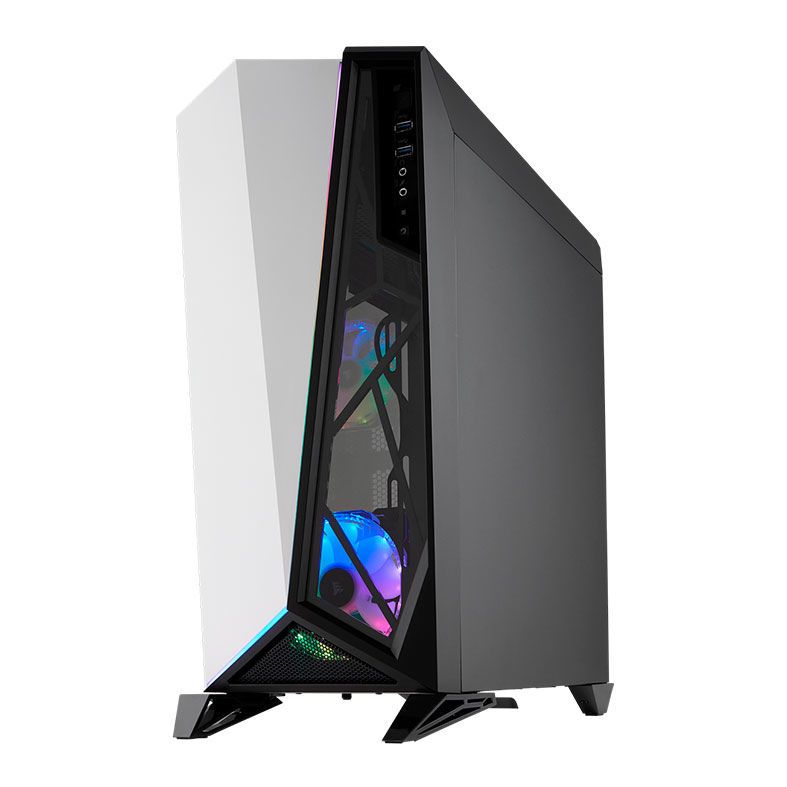 Gabinete Corsair Carbide Spec-Omega RGB TG Preto/Branco Mid Tower, CC-9011141-WW