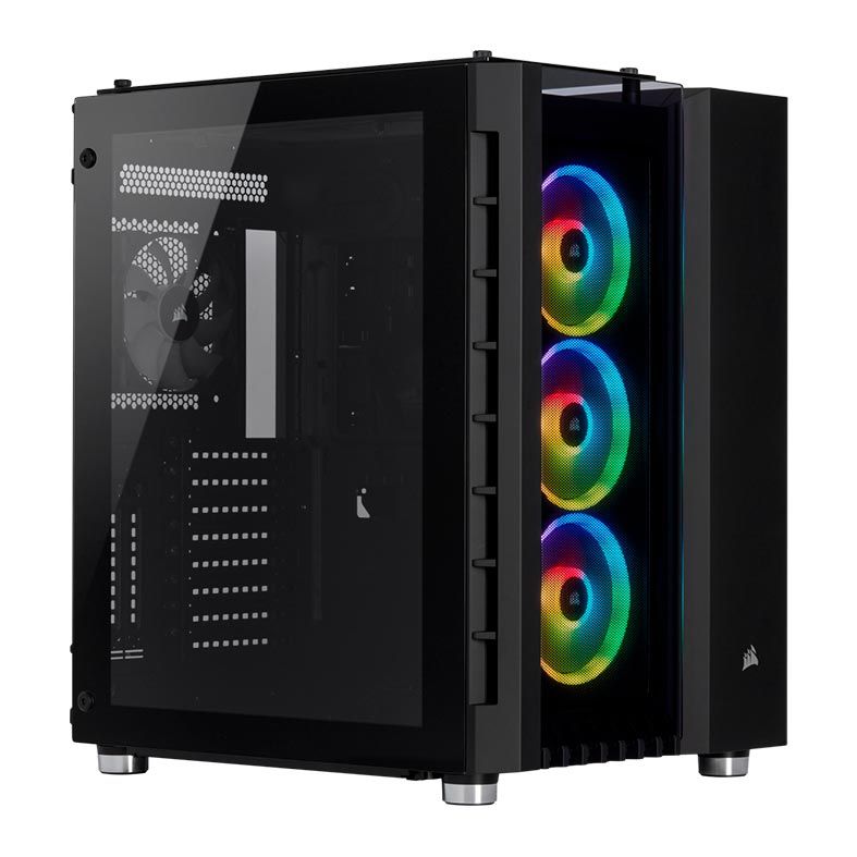 Gabinete Corsair Crystal 680X RGB Lateral Vidro Temp Preto Full Tower, CC-9011168-WW