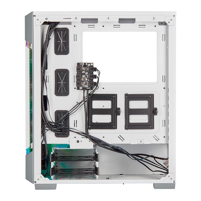 Gabinete Corsair 220T RGB Vidro Temp Branco Mid Tower, CC-9011174-WW