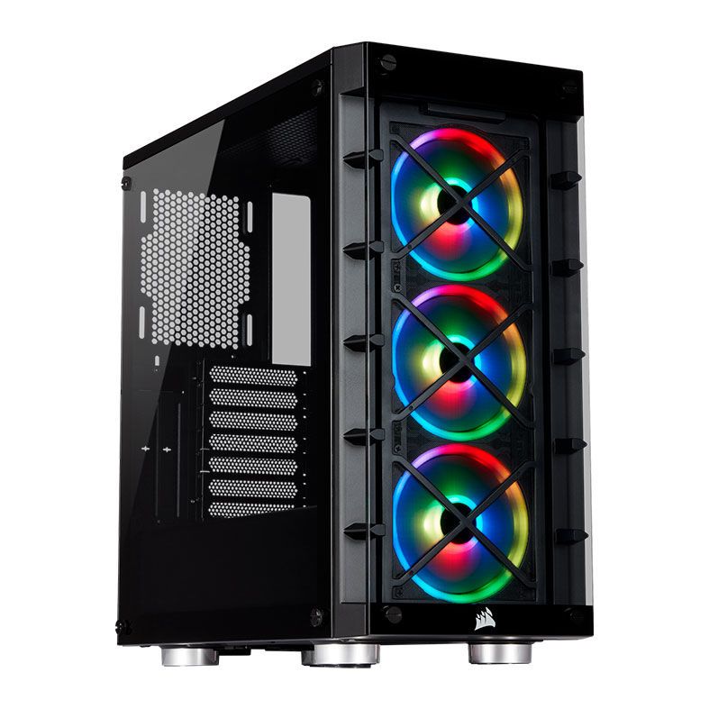 Gabinete Corsair iCUE 465X RGB Vidro Temp Preto Mid Tower, CC-9011188-WW