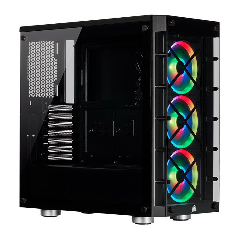 Gabinete Corsair iCUE 465X RGB Vidro Temp Preto Mid Tower, CC-9011188-WW