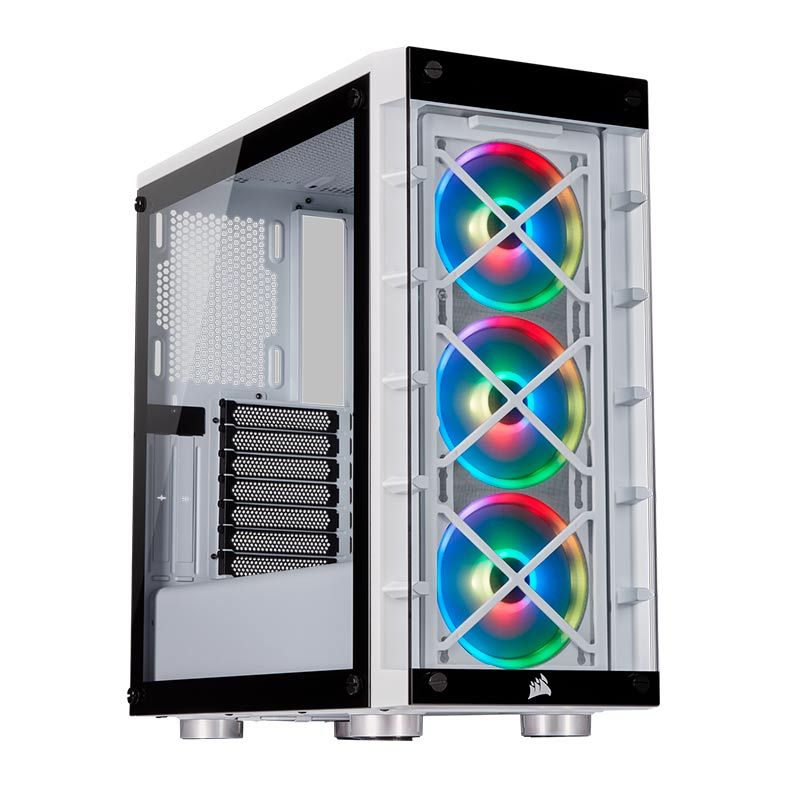 Gabinete Corsair iCUE 465X RGB Vidro Temp Branco Mid Tower, CC-9011189-WW