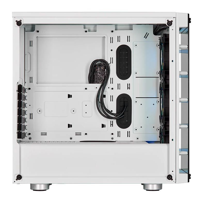 Gabinete Corsair iCUE 465X RGB Vidro Temp Branco Mid Tower, CC-9011189-WW