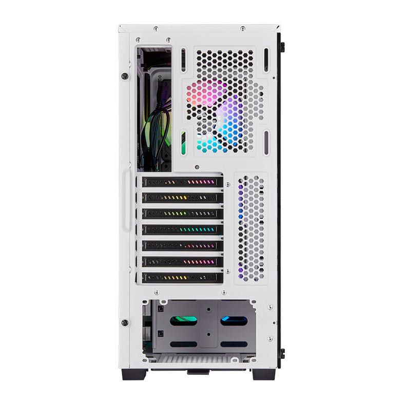 Gabinete Corsair iCUE 220T RGB Vidro Temp Branco Mid Tower, CC-9011191-WW