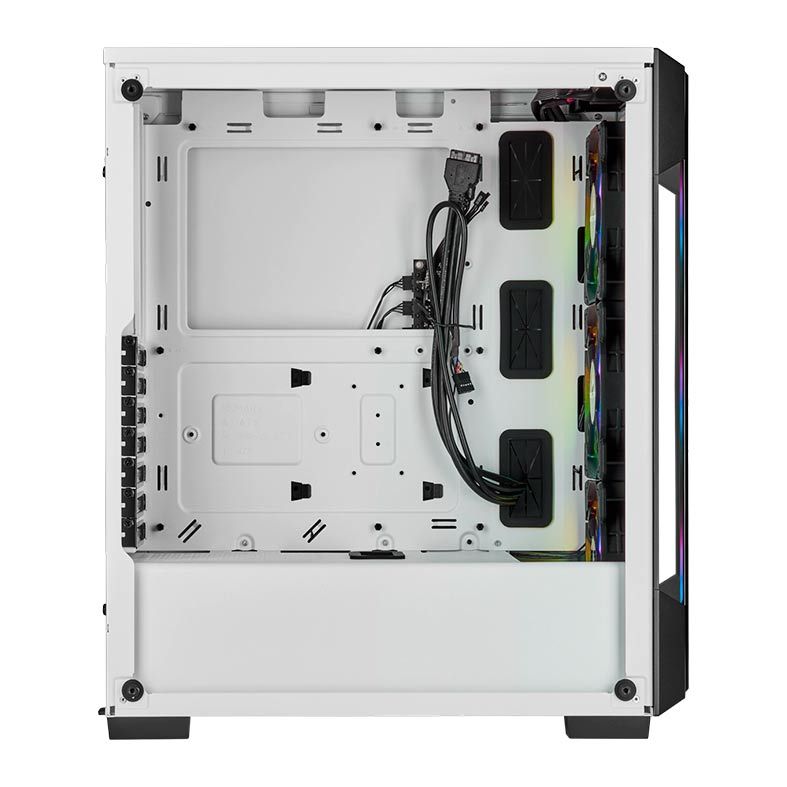 Gabinete Corsair iCUE 220T RGB Vidro Temp Branco Mid Tower, CC-9011191-WW