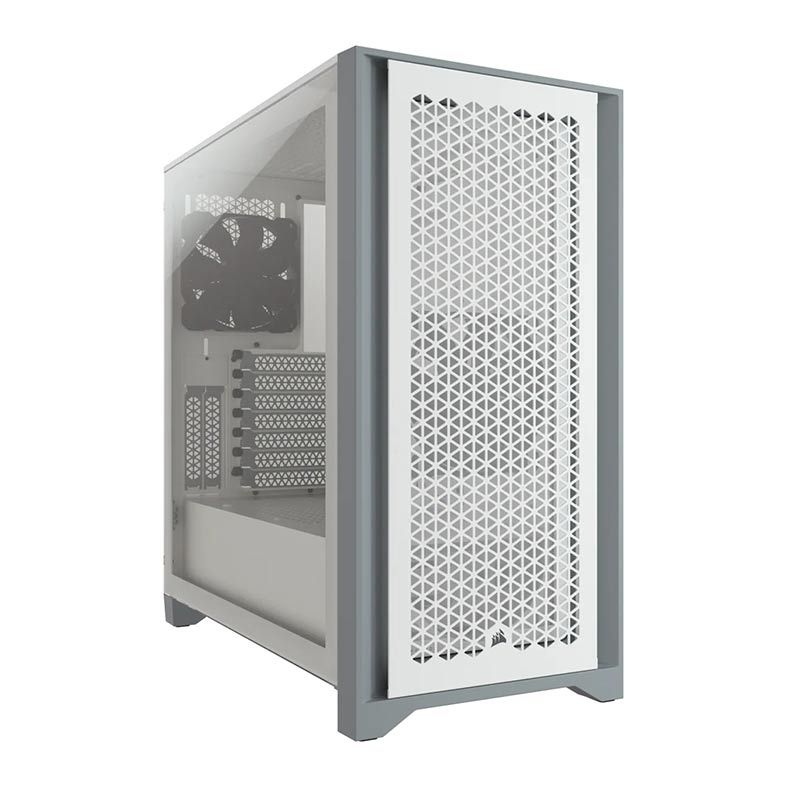 Gabinete Corsair 4000D Airflow, Mid Tower, Lateral de Vidro, Com 2 Fans, Branco, CC-9011201-WW