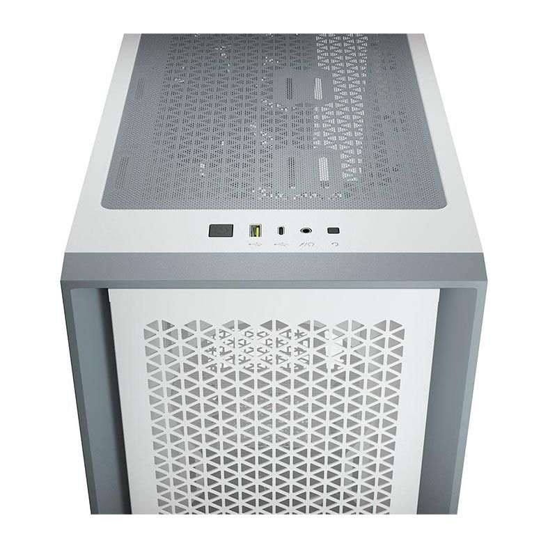 Gabinete Corsair 4000D Airflow, Mid Tower, Lateral de Vidro, Com 2 Fans, Branco, CC-9011201-WW