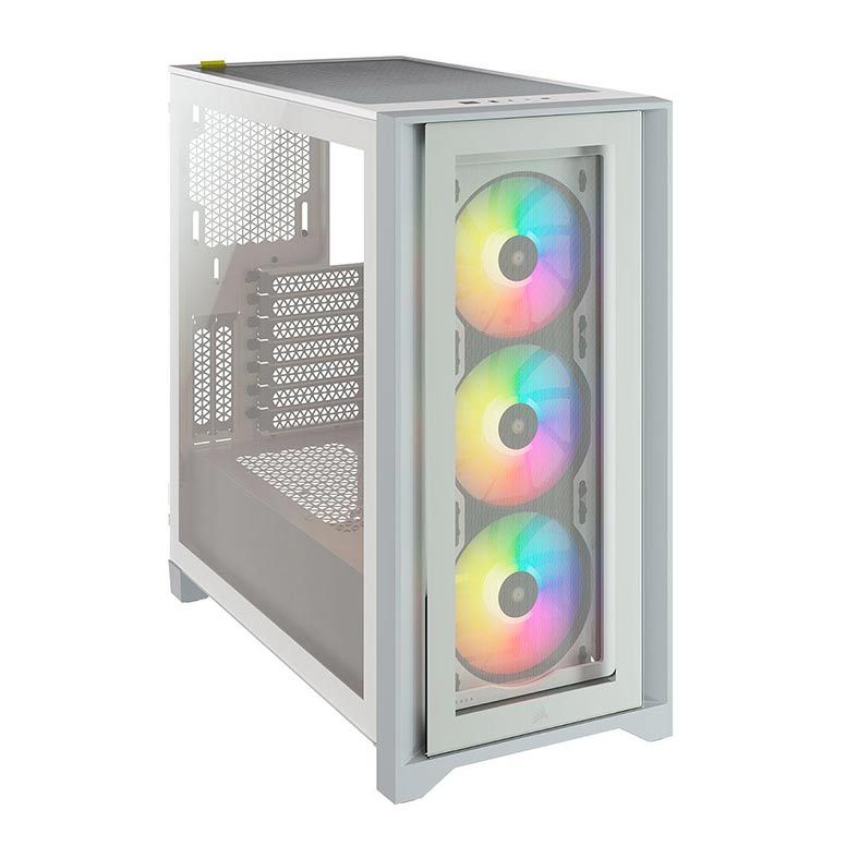 Gabinete Corsair ICUE 4000X RGB Vidro Temperado Branco Mid Tower, CC-9011205-WW