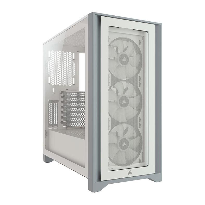 Gabinete Corsair ICUE 4000X RGB Vidro Temperado Branco Mid Tower, CC-9011205-WW