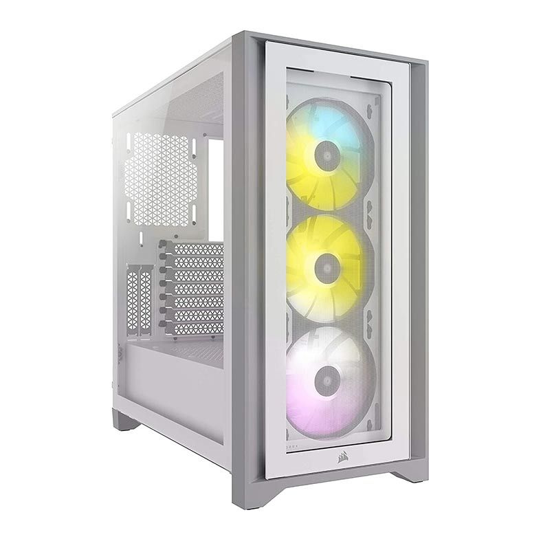 Gabinete Corsair ICUE 4000X RGB Vidro Temperado Branco Mid Tower, CC-9011205-WW
