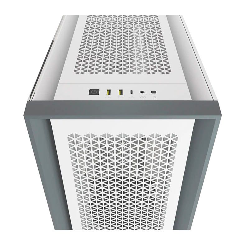 Gabinete Gamer Corsair 5000D Airflow, Mid-Tower, Lateral de Vidro, Com 2 Fans, Branco, CC-9011211-WW