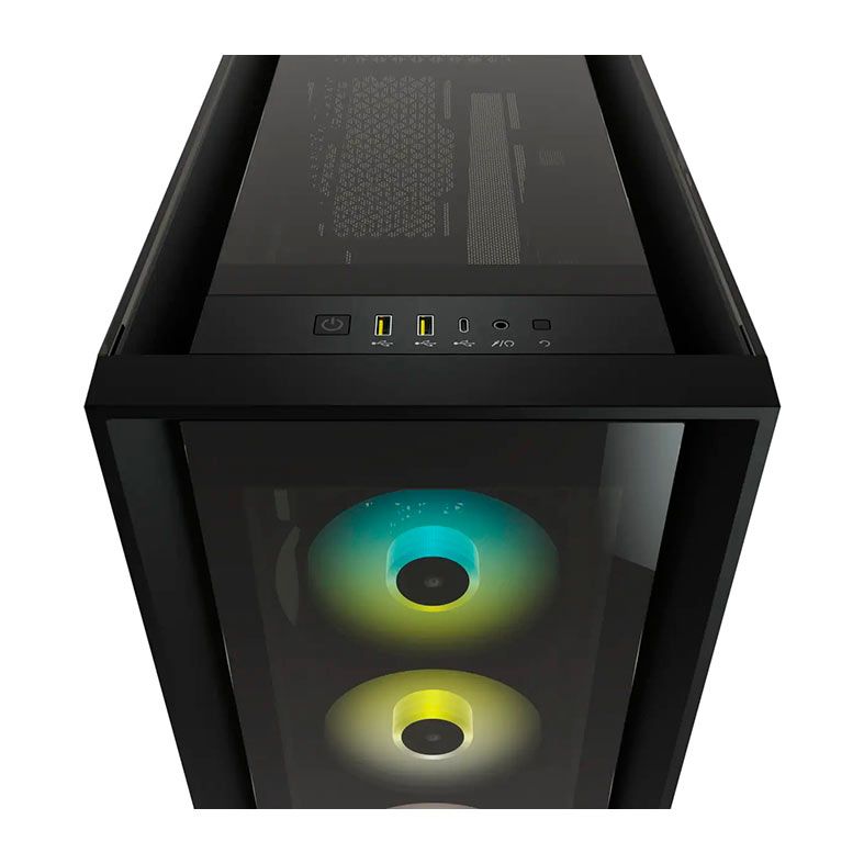 Gabinete Gamer Corsair ICUE 5000X RGB, Mid-Tower, Lateral de Vidro, Com 3 Fans, Preto, CC-9011212-WW
