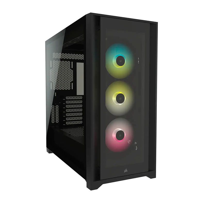Gabinete Gamer Corsair ICUE 5000X RGB, Mid-Tower, Lateral de Vidro, Com 3 Fans, Preto, CC-9011212-WW