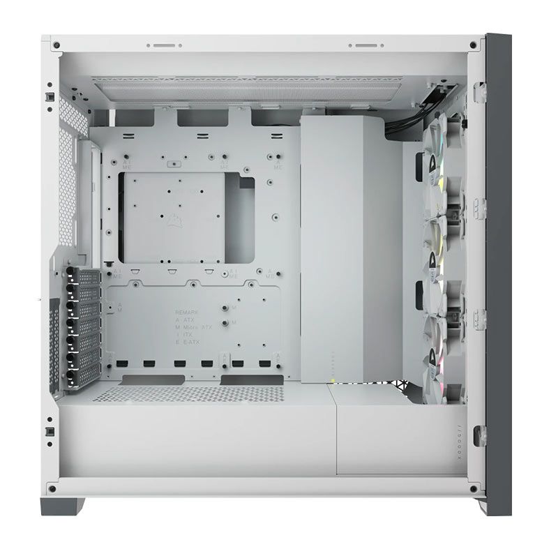 Gabinete Gamer Corsair ICUE 5000X, RGB, Mid Tower, Lateral de Vidro, Com 3 Fans, Branco, CC-9011213-WW