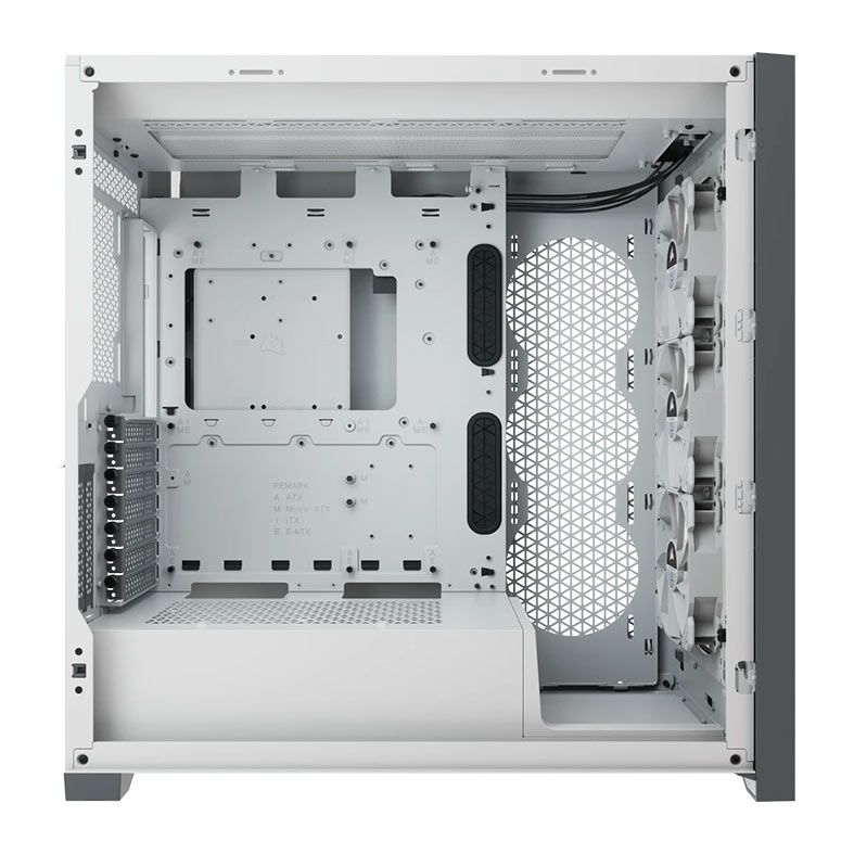 Gabinete Gamer Corsair ICUE 5000X, RGB, Mid Tower, Lateral de Vidro, Com 3 Fans, Branco, CC-9011213-WW