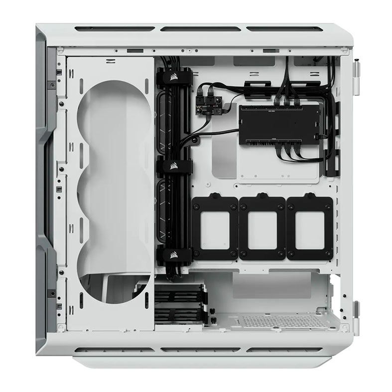 Gabinete Gamer Corsair ICUE 5000T RGB, Mid-Tower, Lateral de Vidro, Com 3 Fans, Branco, CC-9011231-WW