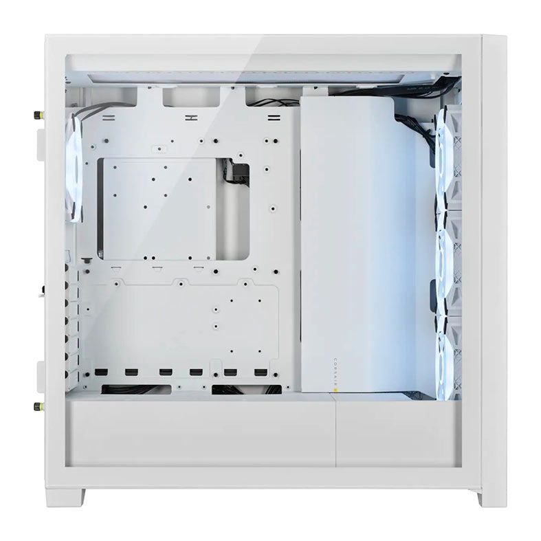 Gabinete Gamer Corsair ICUE 5000X RGB QL Edition, Mid-Tower, Lateral de Vidro, Com 4 Fans, Branco, CC-9011233-WW