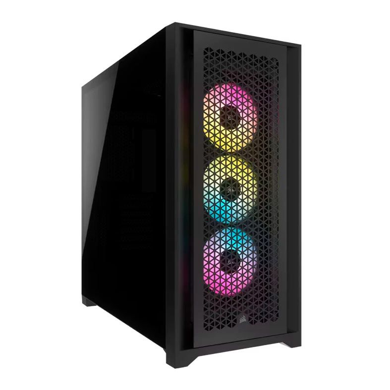 Gabinete Gamer Corsair 5000D Airflow, RGB, Mid-Tower, Lateral De Vidro, Com 3 Fans, Preto, CC-9011242-WW