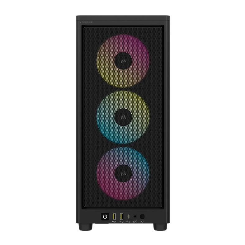 Gabinete Gamer Corsair 2000D Airflow, RGB, Mini-Tower, Com 3 Fans, Preto, CC-9011246-WW