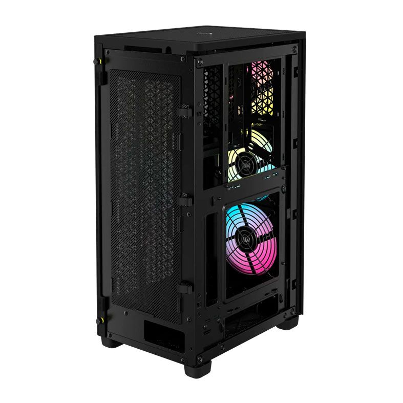 Gabinete Gamer Corsair 2000D Airflow, RGB, Mini-Tower, Com 3 Fans, Preto, CC-9011246-WW