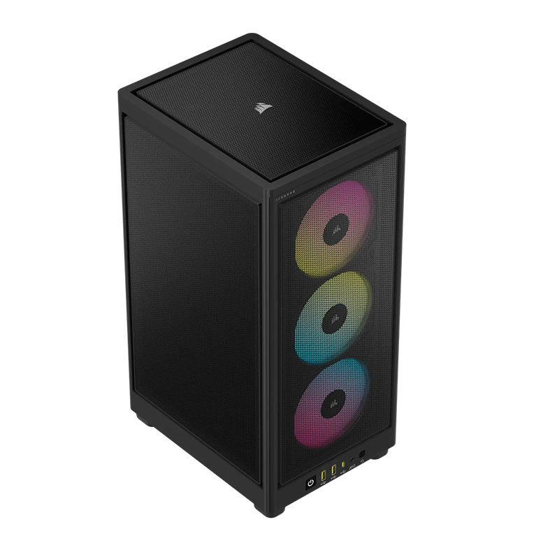 Gabinete Gamer Corsair 2000D Airflow, RGB, Mini-Tower, Com 3 Fans, Preto, CC-9011246-WW