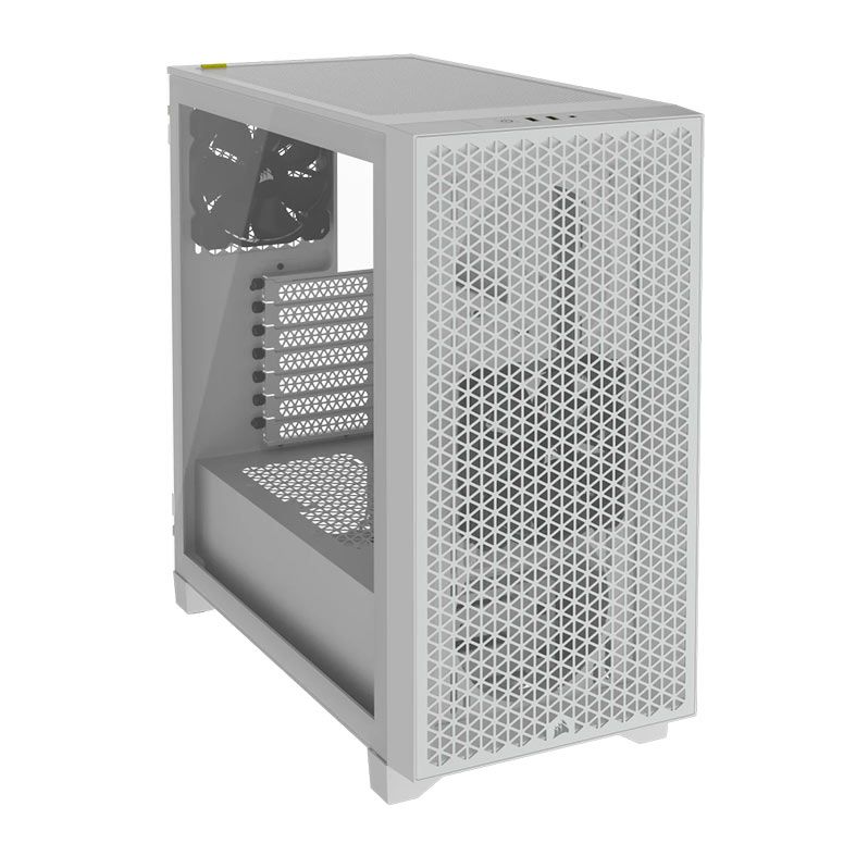 Gabinete Gamer Corsair 3000D Airflow, Mid-Tower, Lateral de Vidro, Com 2 Fans, Branco, CC-9011252-WW
