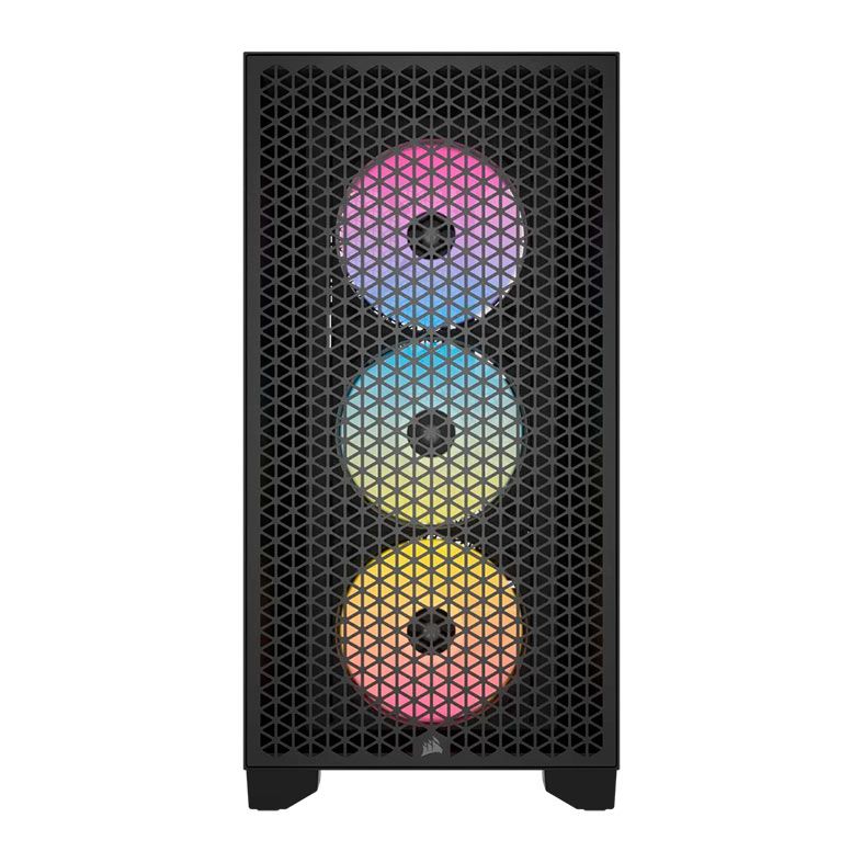 Gabinete Gamer Corsair 3000D Airflow, RGB, Mid-Tower, Lateral de Vidro, Com 3 Fans, Preto, CC-9011255-WW