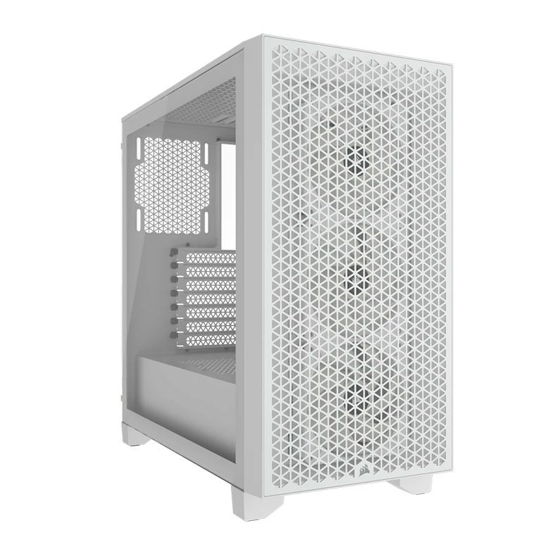 Gabinete Gamer Corsair 3000D Airflow, RGB, Mid-Tower, Lateral de Vidro, Com 3 Fans, Branco, CC-9011256-WW