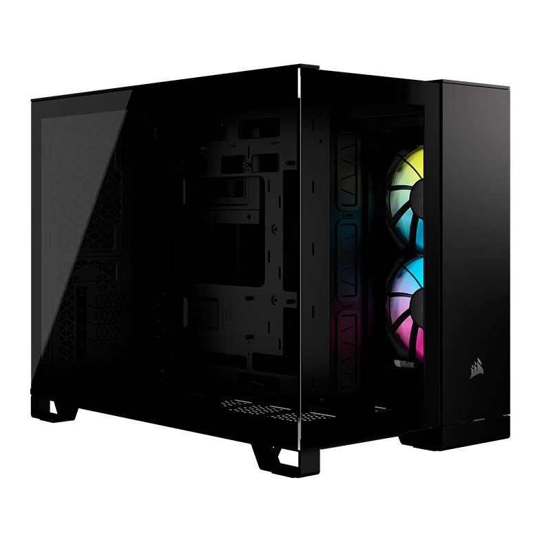 Gabinete Gamer Corsair 2500X RGB,  Mid-Tower, Lateral de Vidro,  Com 2 Fans, Preto, CC-9011267-WW