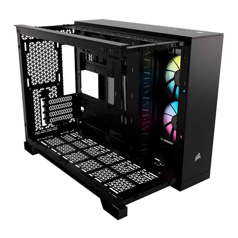 Gabinete Gamer Corsair 2500X RGB,  Mid-Tower, Lateral de Vidro,  Com 2 Fans, Preto, CC-9011267-WW