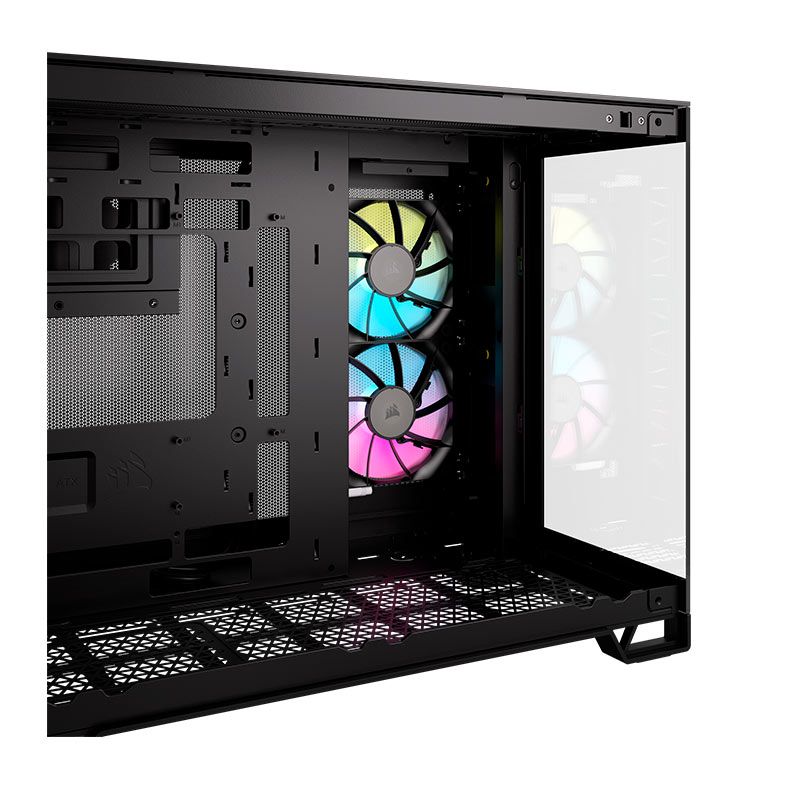 Gabinete Gamer Corsair 2500X RGB,  Mid-Tower, Lateral de Vidro,  Com 2 Fans, Preto, CC-9011267-WW