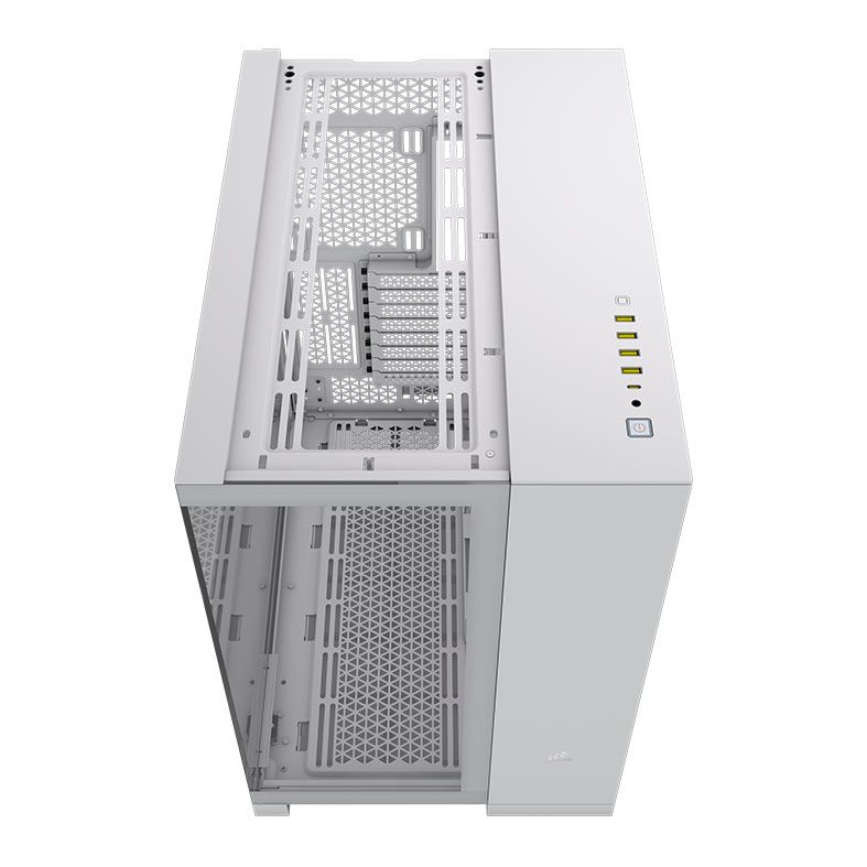 Gabinete Gamer Corsair 6500X RGB, Mid-Tower, Lateral de Vidro, Com 3 Fans, Branco, CC-9011270-WW