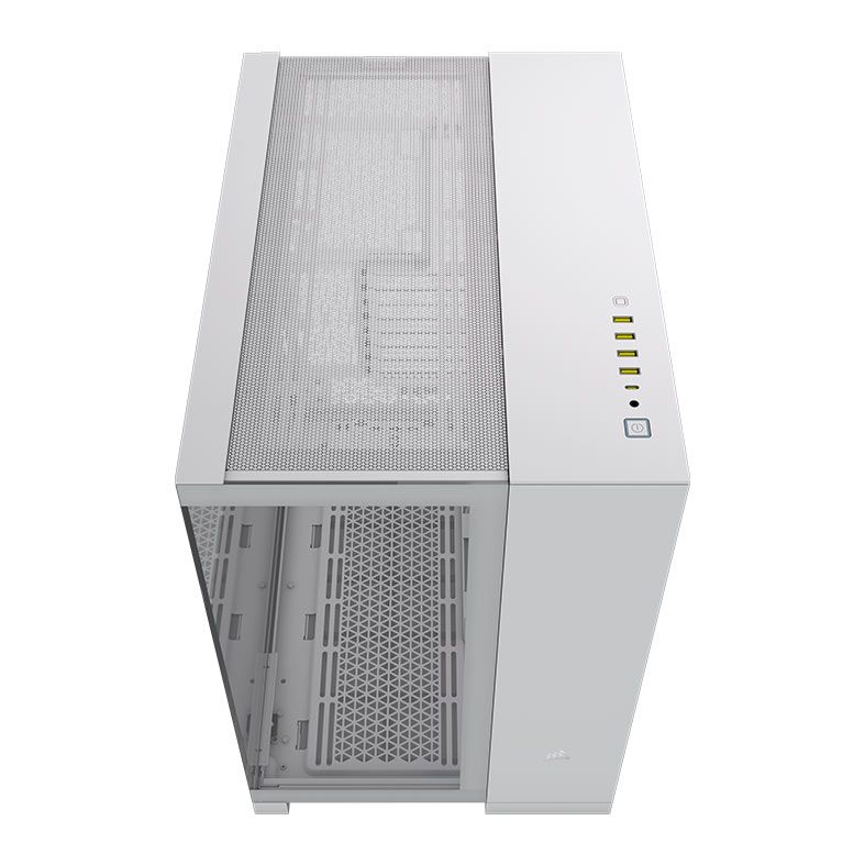 Gabinete Gamer Corsair 6500X RGB, Mid-Tower, Lateral de Vidro, Com 3 Fans, Branco, CC-9011270-WW