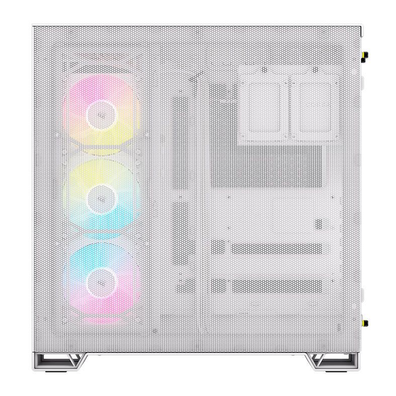 Gabinete Gamer Corsair 6500X RGB, Mid-Tower, Lateral de Vidro, Com 3 Fans, Branco, CC-9011270-WW