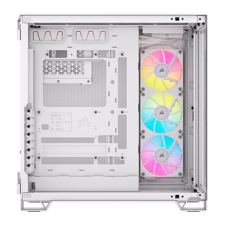 Gabinete Gamer Corsair 6500X RGB, Mid-Tower, Lateral de Vidro, Com 3 Fans, Branco, CC-9011270-WW