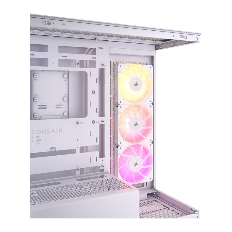 Gabinete Gamer Corsair 3500X, ARGB, Mid-Tower, Lateral de Vidro, Com 3 Fans, Branco, CC-9011279-WW