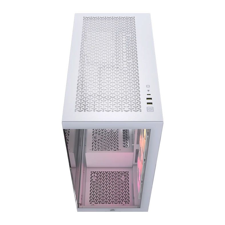 Gabinete Gamer Corsair 3500X, ARGB, Mid-Tower, Lateral de Vidro, Com 3 Fans, Branco, CC-9011279-WW
