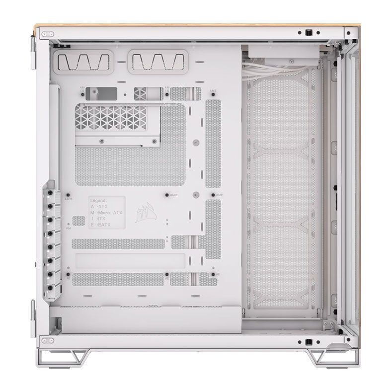 Gabinete Gamer Corsair 6500X, Mid-Tower, Lateral de Vidro, Branco/Madeira de Bambu, CC-9011284-WW