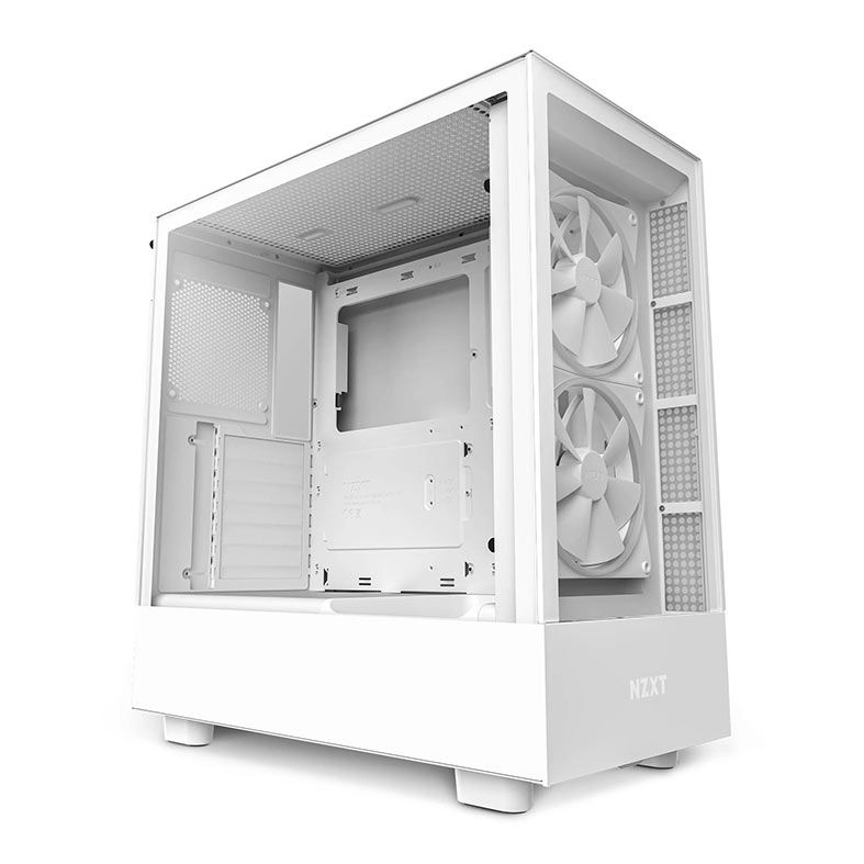 Gabinete Gamer NZXT H5 Elite, RGB, Mid-Tower, Lateral de Vidro, Com 3 Fans, Branco, CC-H51EW-01
