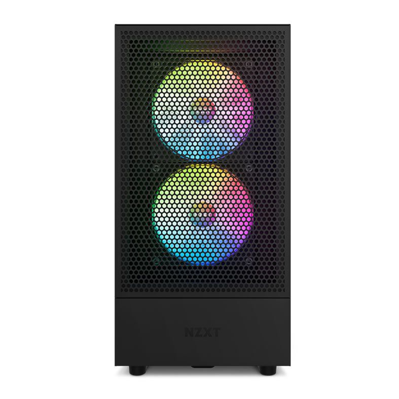 Gabinete Gamer NZXT H5 Flow RGB, Mid-Tower, Lateral de Vidro, Com 4 Fans, Preto, CC-H51FB-R1