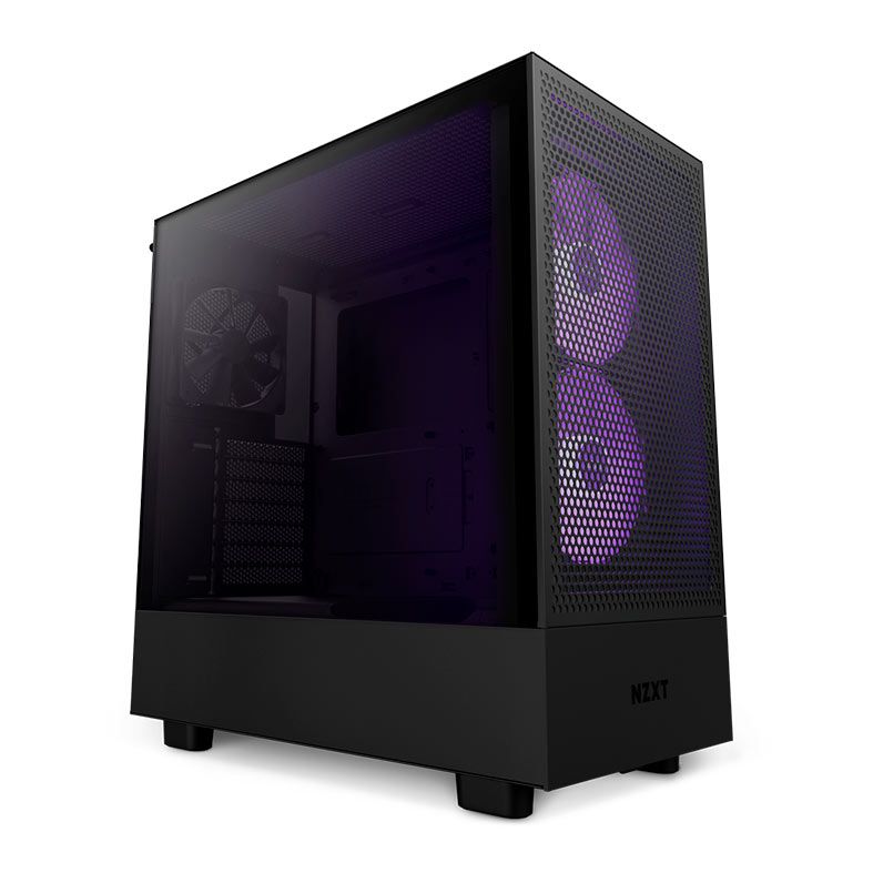 Gabinete Gamer NZXT H5 Flow RGB, Mid-Tower, Lateral de Vidro, Com 4 Fans, Preto, CC-H51FB-R1
