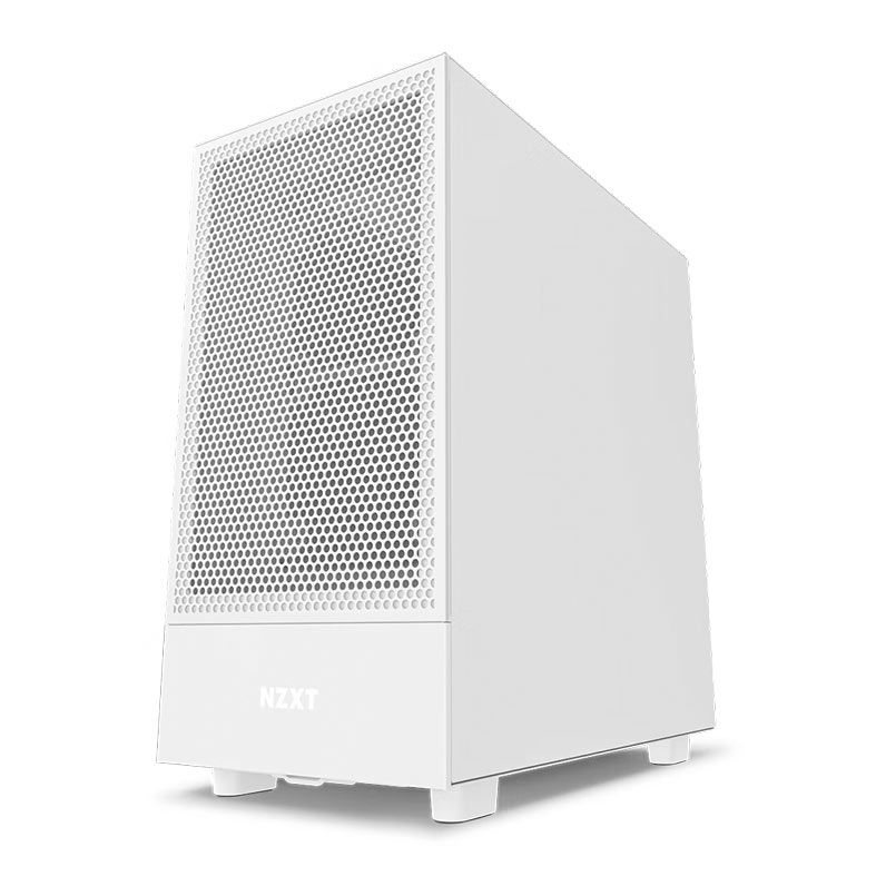 Gabinete Gamer NZXT H5 Flow, Mid-Tower, Lateral de Vidro, Com 2 Ventoinhas, Branco, CC-H51FW-01