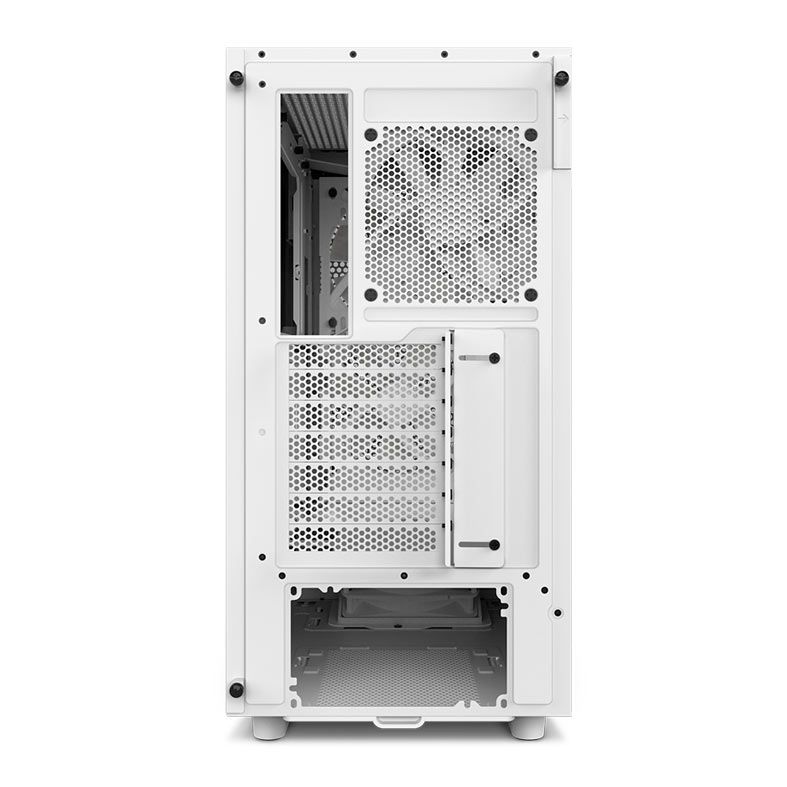 Gabinete Gamer NZXT H5 Flow RGB, Mid-Tower, Lateral de Vidro, Com 4 Fans, Branco, CC-H51FW-R1
