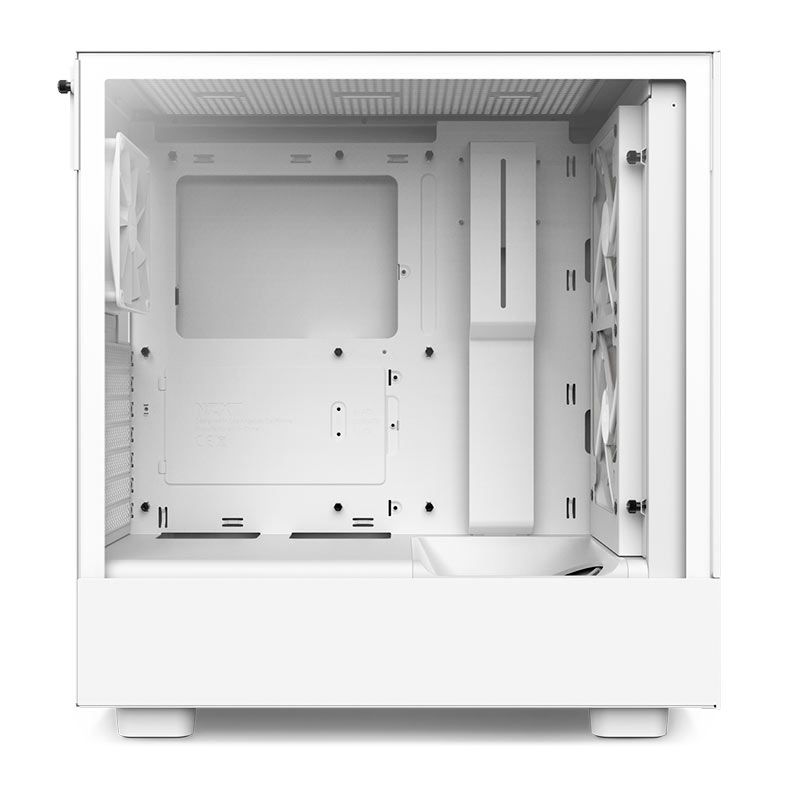 Gabinete Gamer NZXT H5 Flow RGB, Mid-Tower, Lateral de Vidro, Com 4 Fans, Branco, CC-H51FW-R1