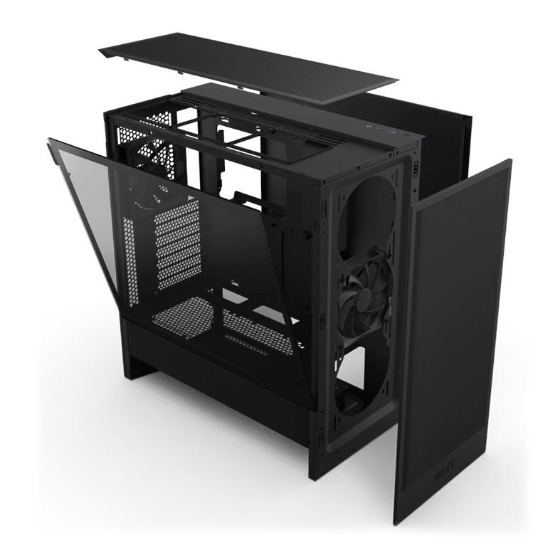Gabinete Gamer NZXT H5 Flow, Mid-Tower, Lateral de Vidro, Com 2