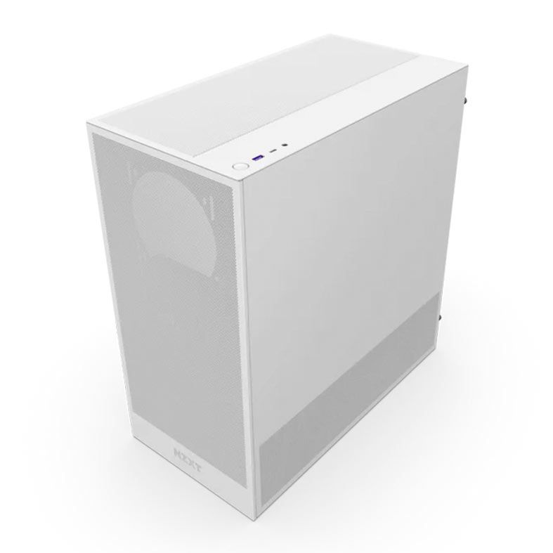 Gabinete Gamer NZXT H5 Flow, Mid-Tower, Lateral de Vidro, Com 2 Fans, Branco, CC-H52FW-01