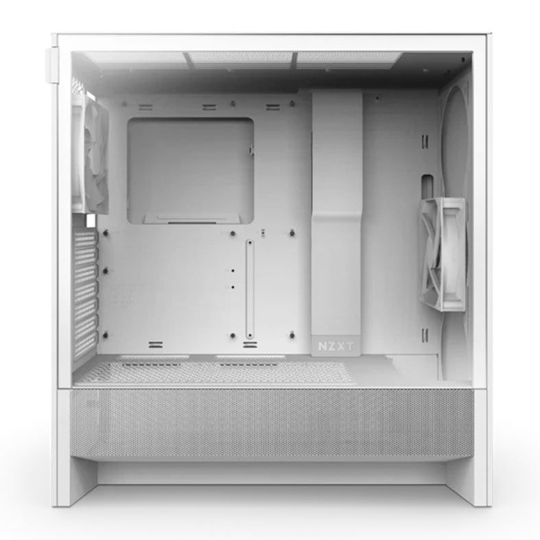 Gabinete Gamer NZXT H5 Flow, Mid-Tower, Lateral de Vidro, Com 2 Fans, Branco, CC-H52FW-01