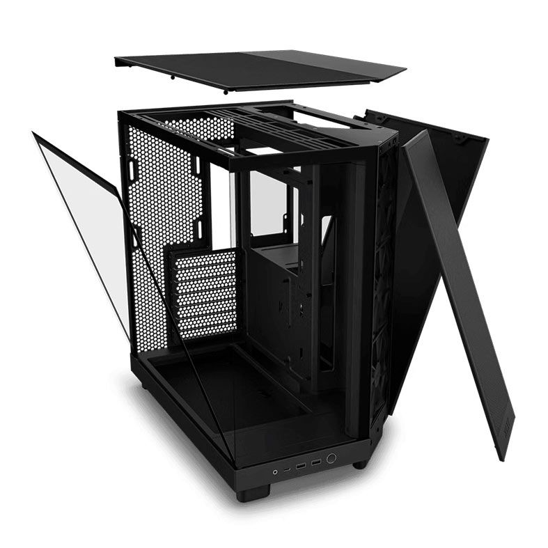 Gabinete Gamer NZXT H6 Flow, Mid-Tower, Lateral De Vidro, Com 3 Fans, Preto, CC-H61FB-01