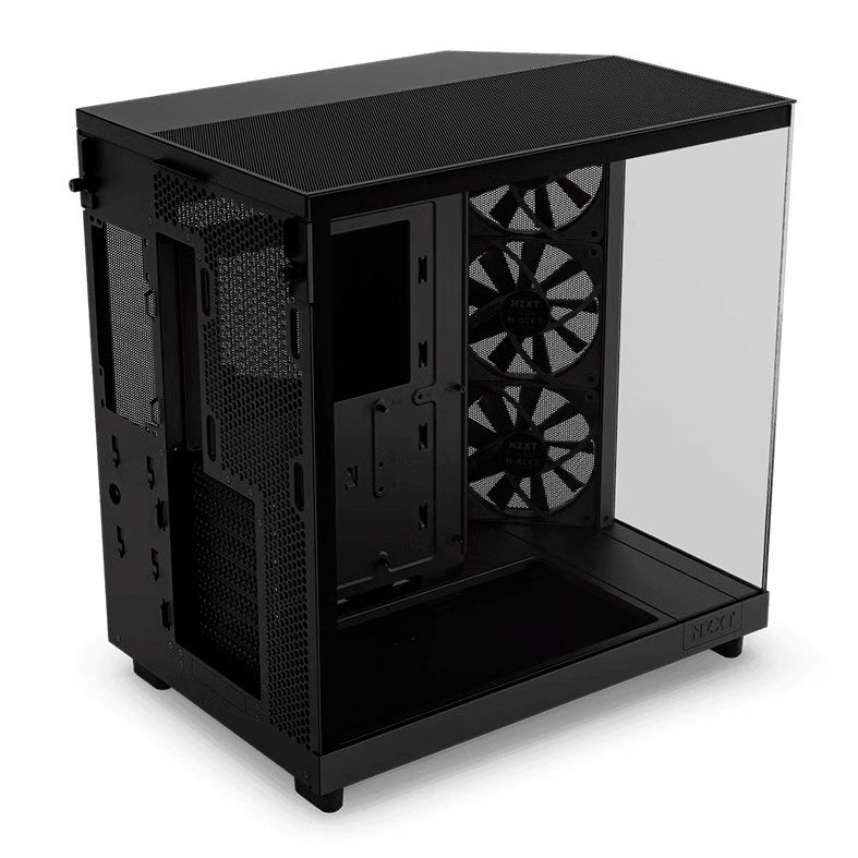 Gabinete Gamer NZXT H6 Flow, Mid-Tower, Lateral De Vidro, Com 3 Fans, Preto, CC-H61FB-01
