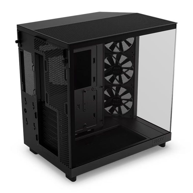 Gabinete Gamer NZXT H6 Flow, RGB, Mid-Tower, Lateral De Vidro, Com 3 Fans, Preto, CC-H61FB-R1